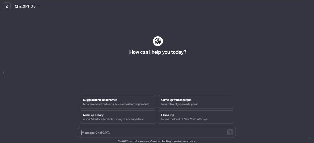 ChatGPT website screenshot