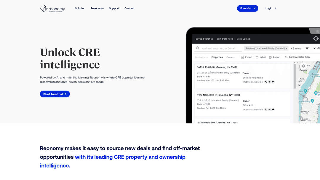 Reonomy website screenshot